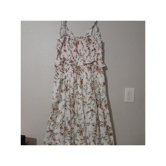 NWT By Anthropologie Sleeveless Smocked Waist Ruffled Midi Dress Size XL - Picture 9 of 15